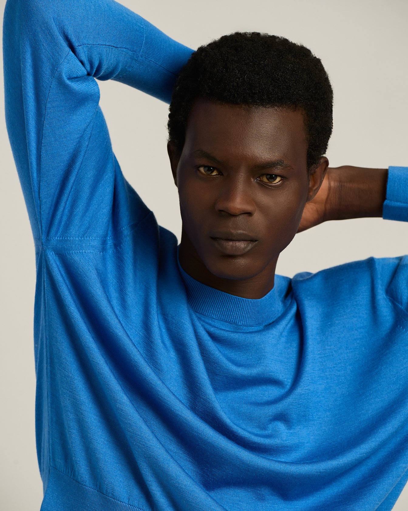 EXTRA-FINE VIRGIN WOOL AND SILK CREW NECK TOP - Image 4