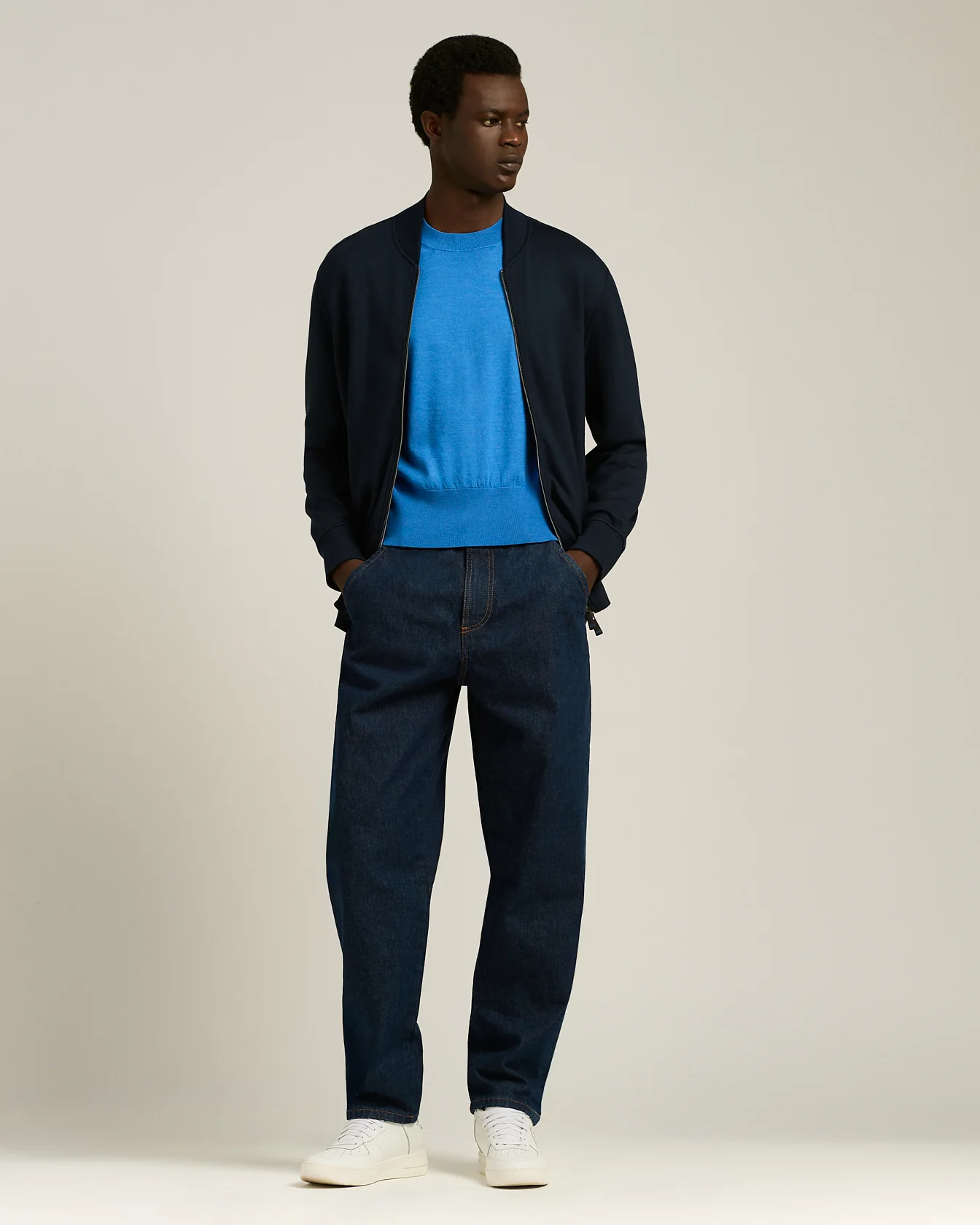 EXTRA-FINE VIRGIN WOOL AND SILK CREW NECK TOP - Image 5
