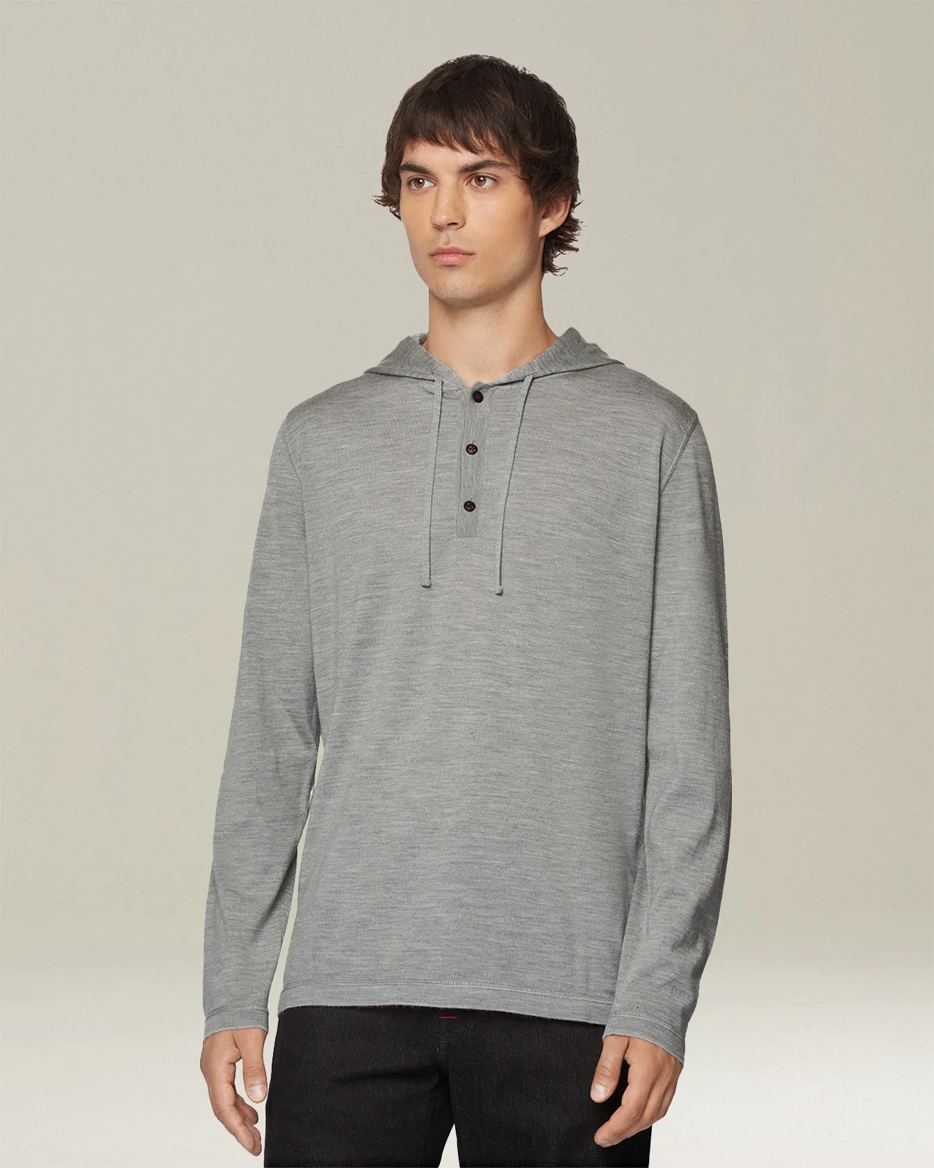 CASHMERE AND SILK HOODED TOP - Image 2