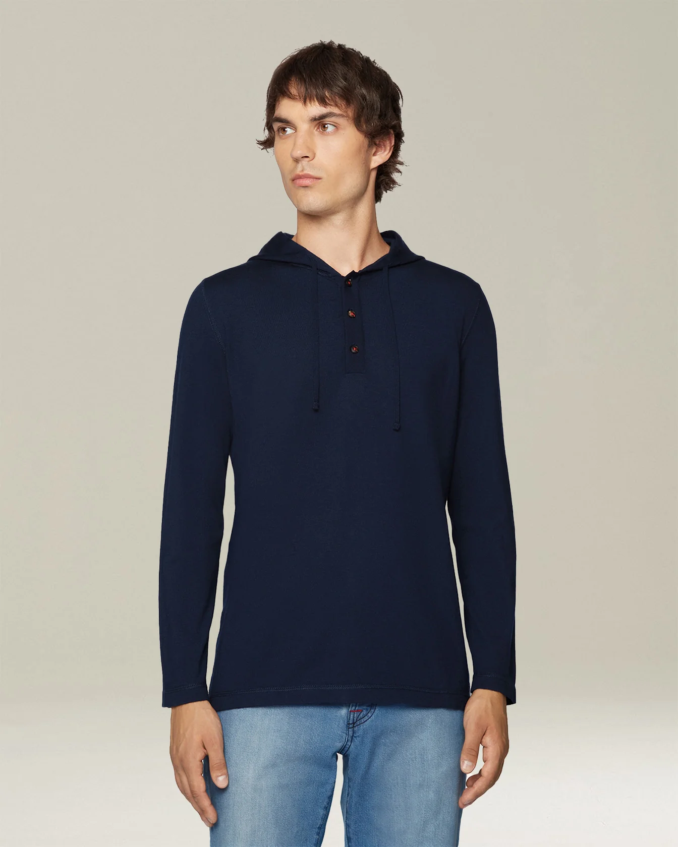 CASHMERE AND SILK HOODED TOP - Image 2