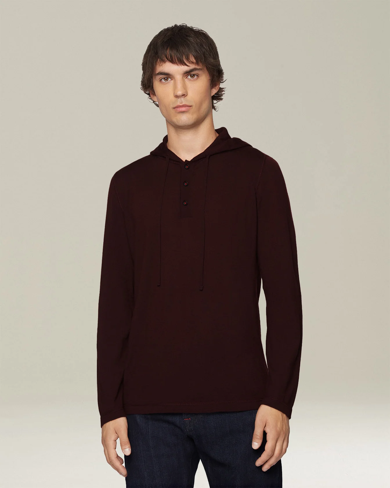 CASHMERE AND SILK HOODED TOP - Image 2