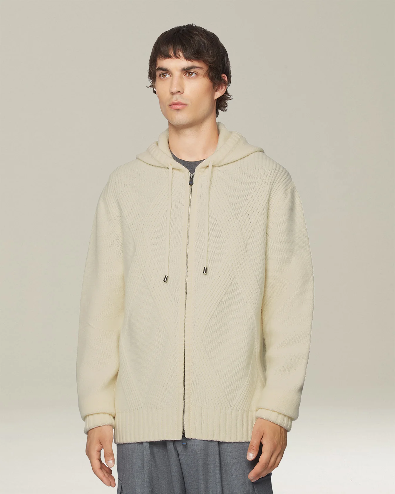 WOOL HOODED SWEATSHIRT - Image 2