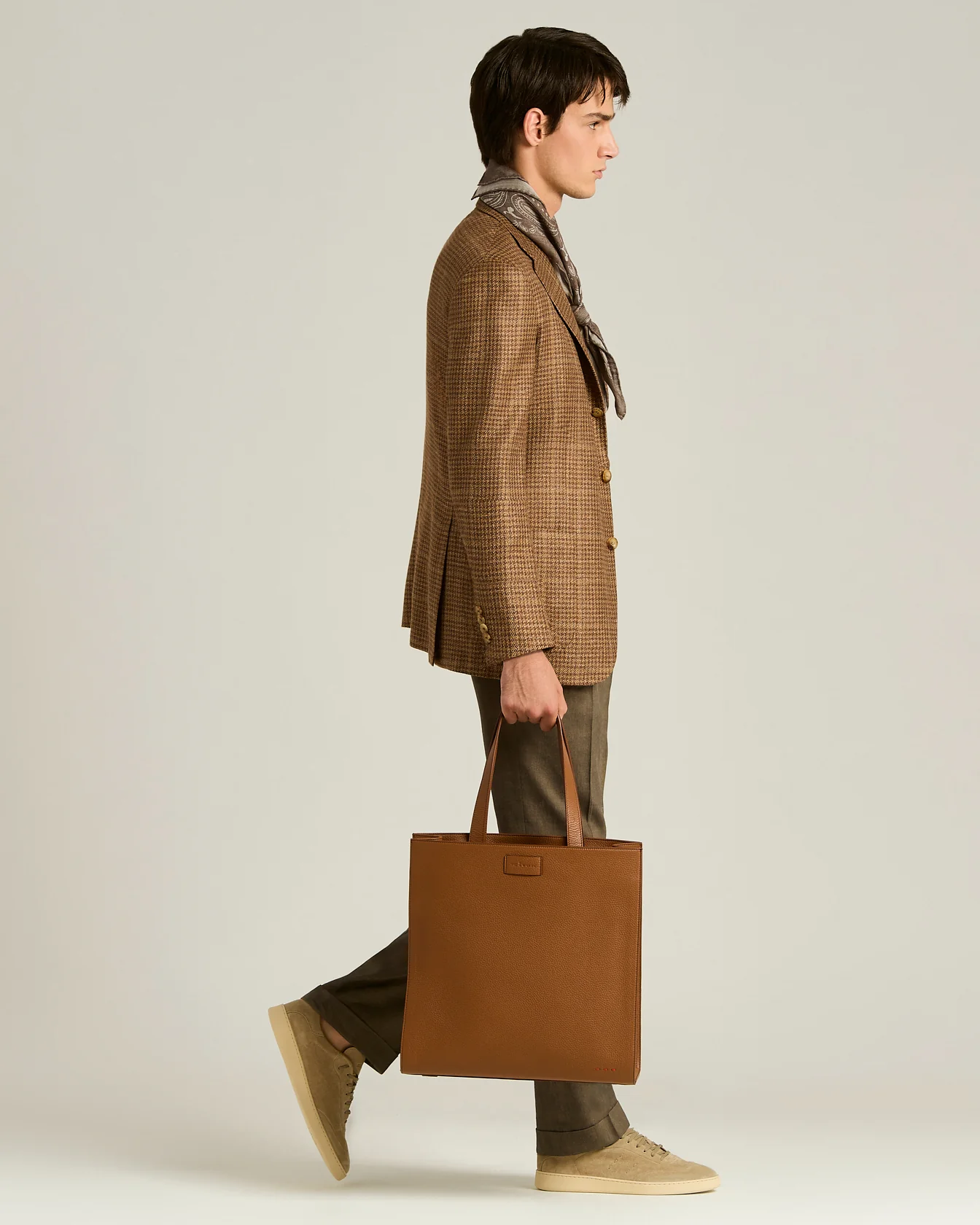 DEERSKIN BROWN TOTE BAG - Image 5