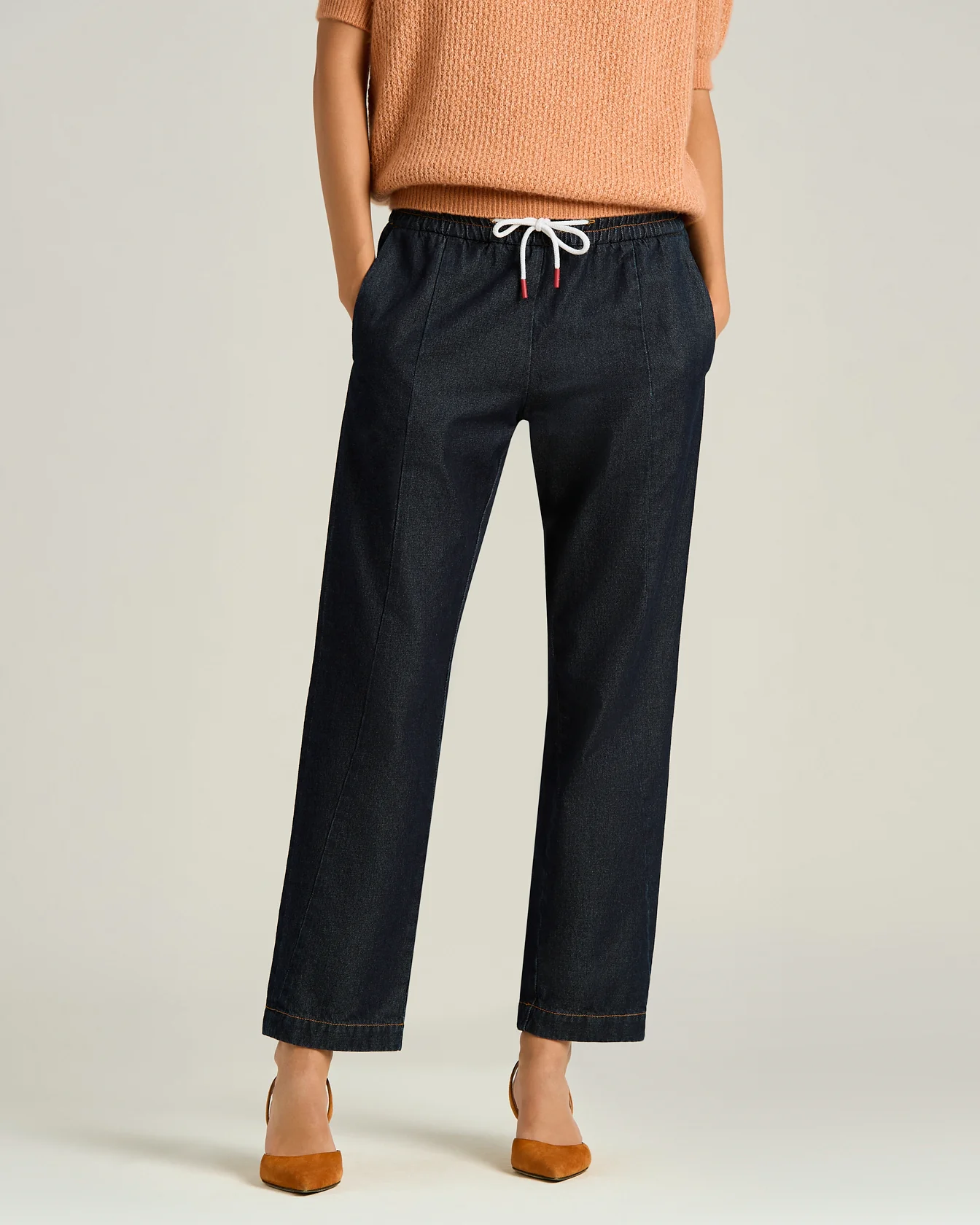 SOFT-WAISTED COTTON AND LINEN TROUSERS - Image 2