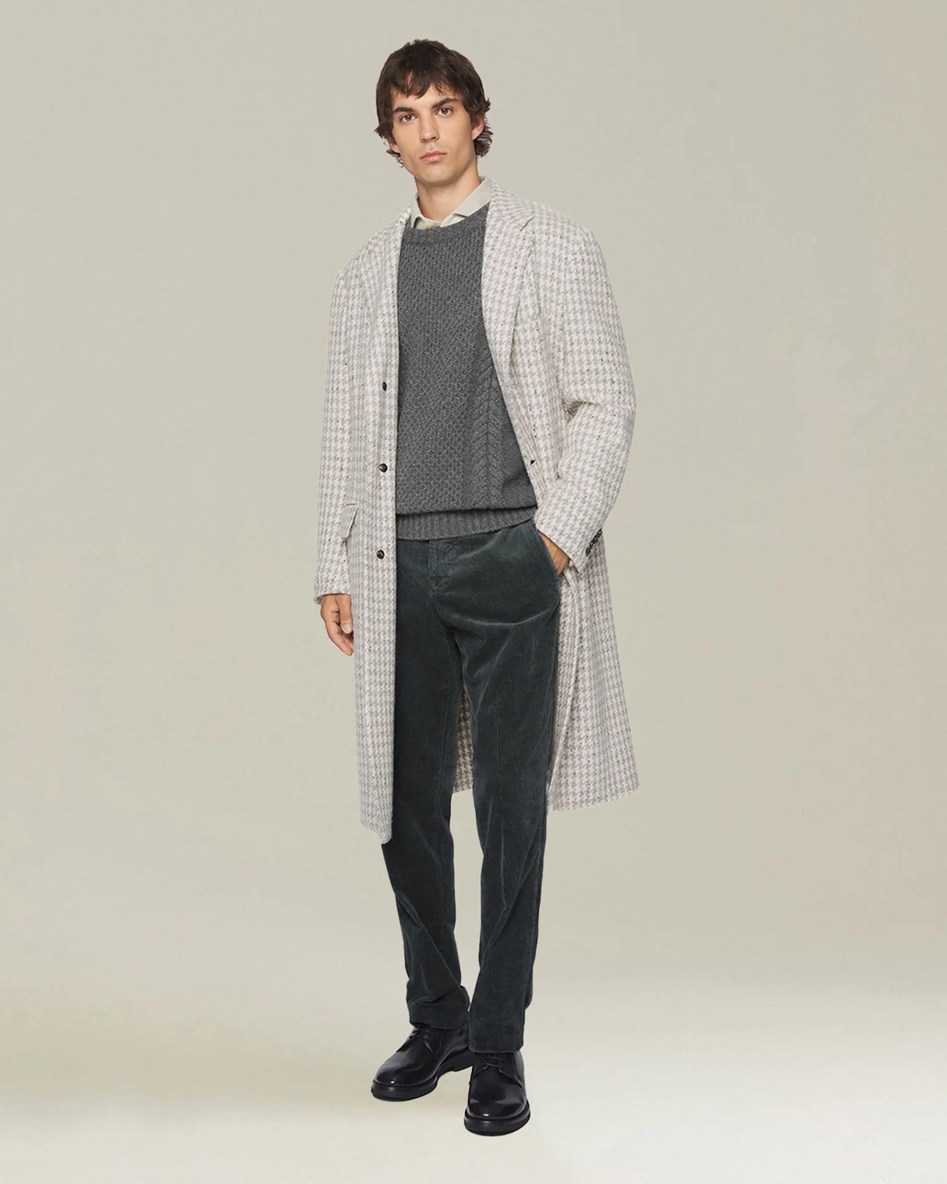 CASUAL COTTON AND CASHMERE TROUSERS - Image 5