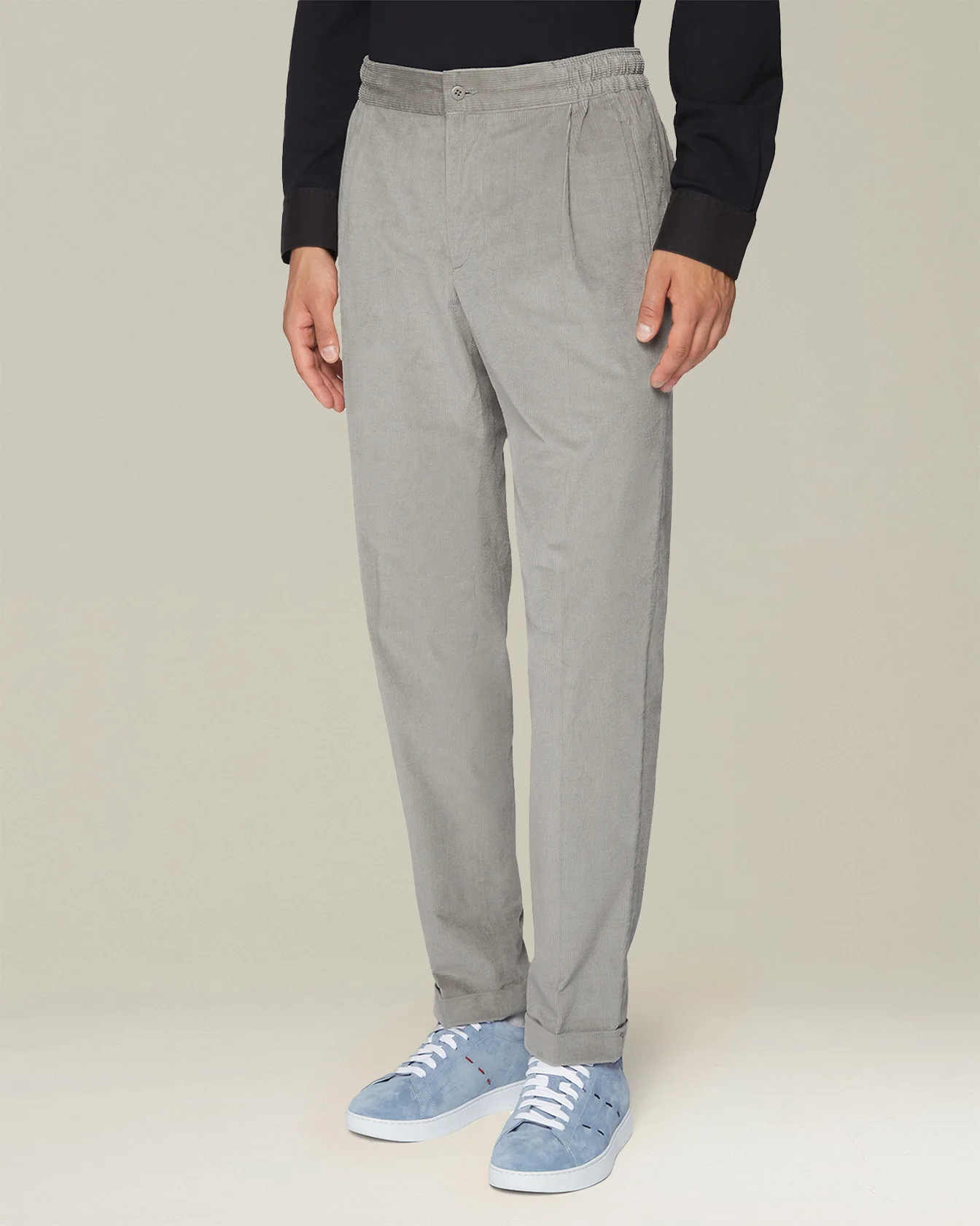 COTTON AND WOOL COMFORT TROUSERS - Image 2