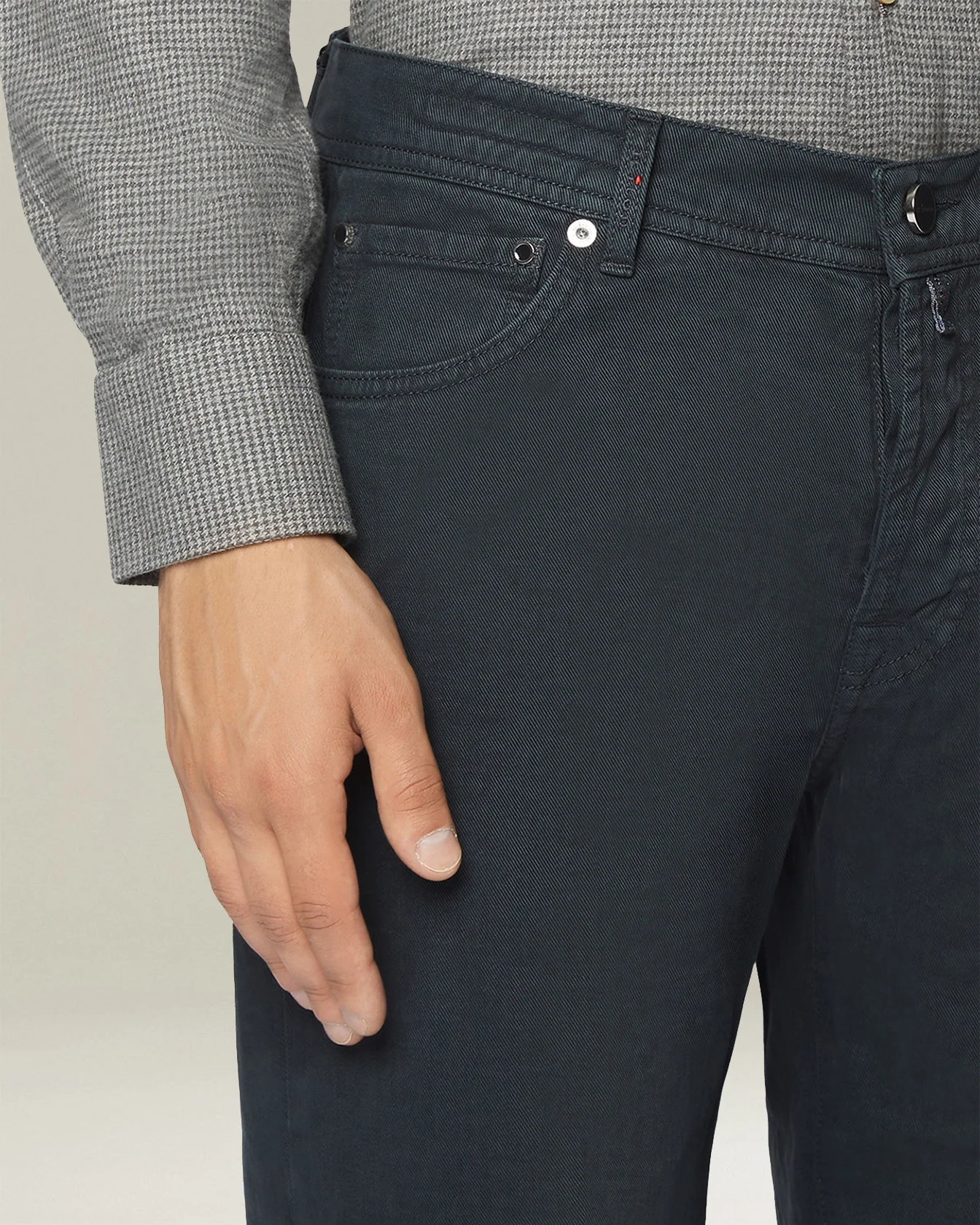 DENIM AND CASHMERE TAILORED JEANS - Image 4