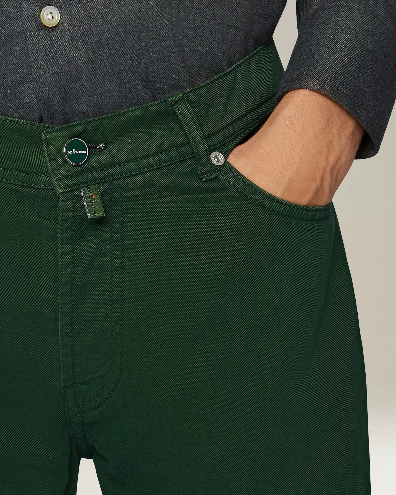 DENIM AND CASHMERE TAILORED JEANS - Image 4