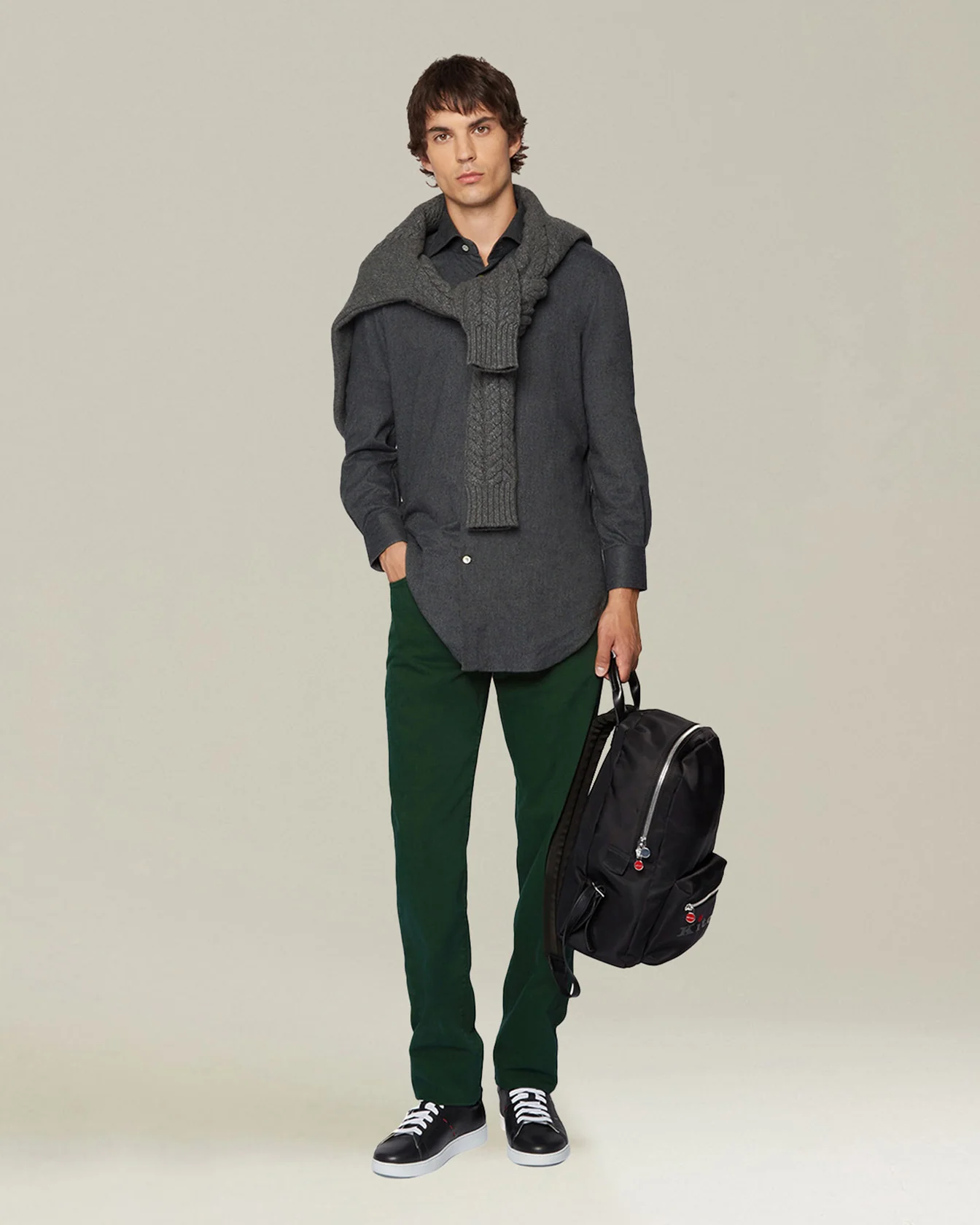 DENIM AND CASHMERE TAILORED JEANS - Image 5