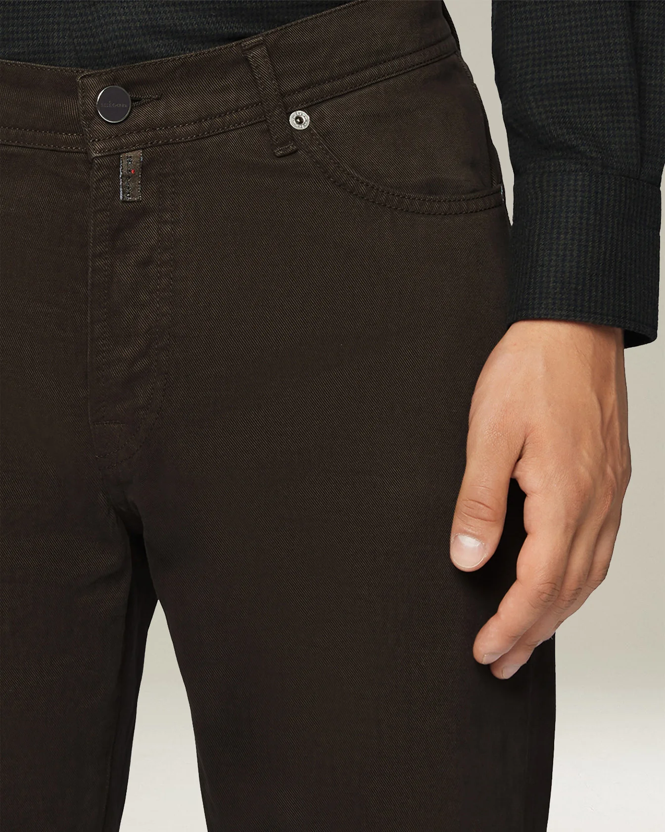 DENIM AND CASHMERE TAILORED JEANS - Image 4