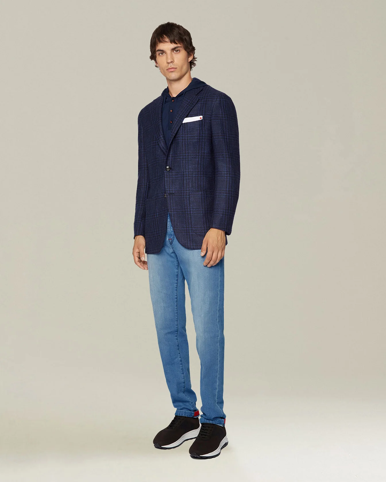 DENIM AND CASHMERE TAILORED JEANS - Image 5