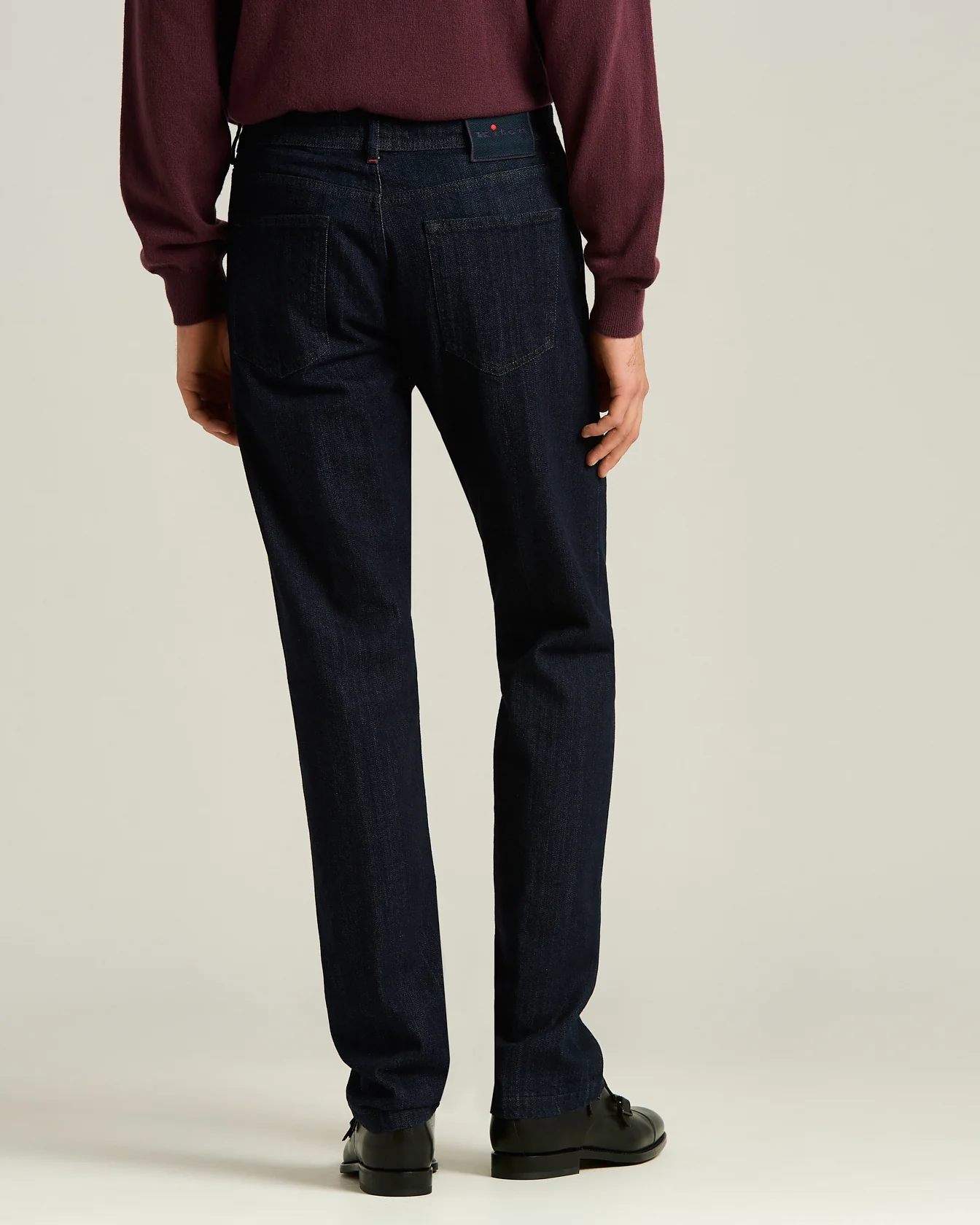 5-POCKET JEANS IN STRETCH COTTON DENIM DARK BLUE - Image 3
