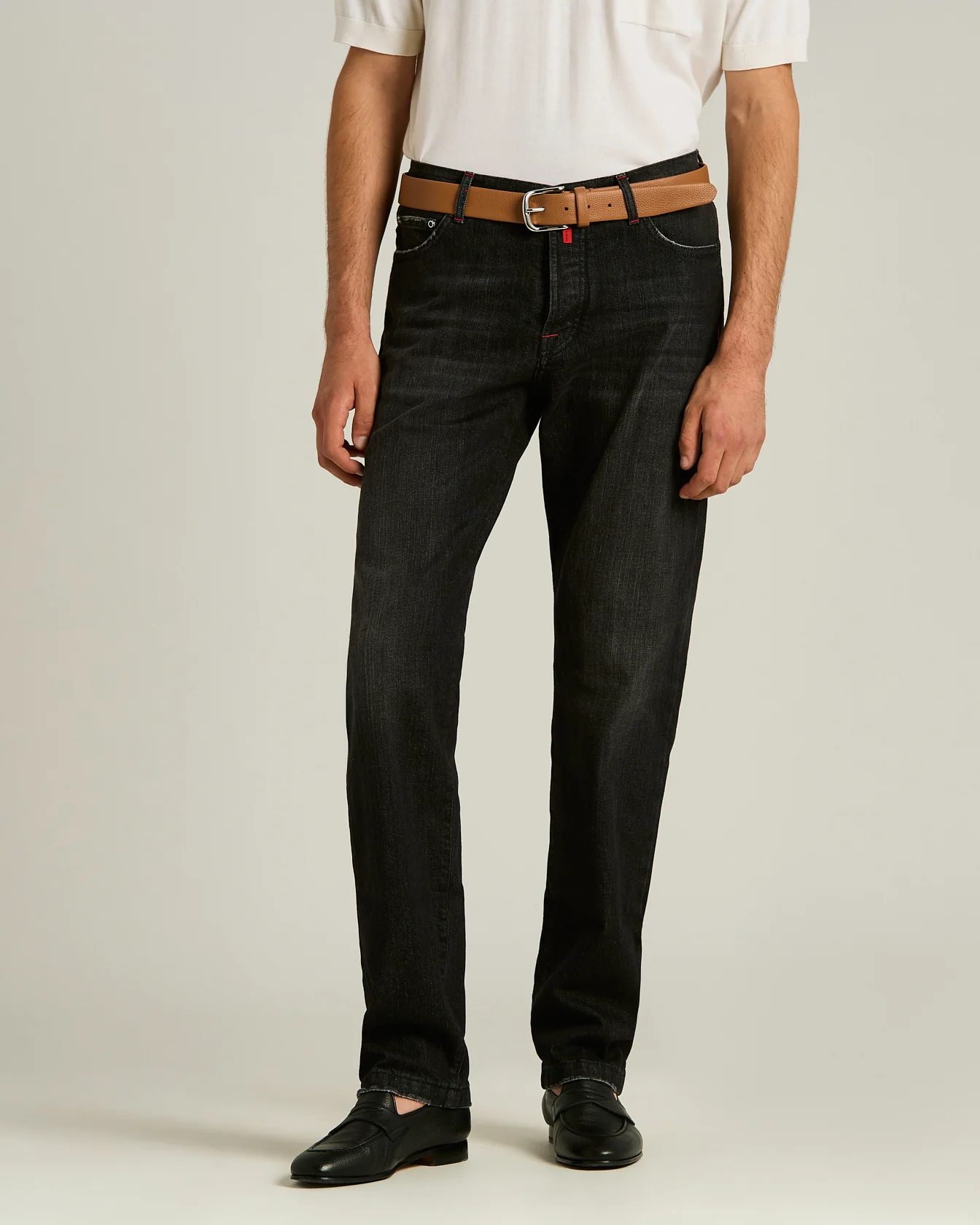 5-POCKET JEANS IN STRETCH COTTON DENIM BLACK - Image 2