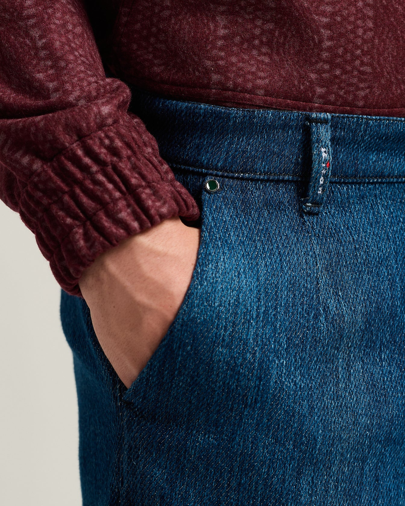 DENIM TROUSERS IN STRETCH COTTON - Image 4