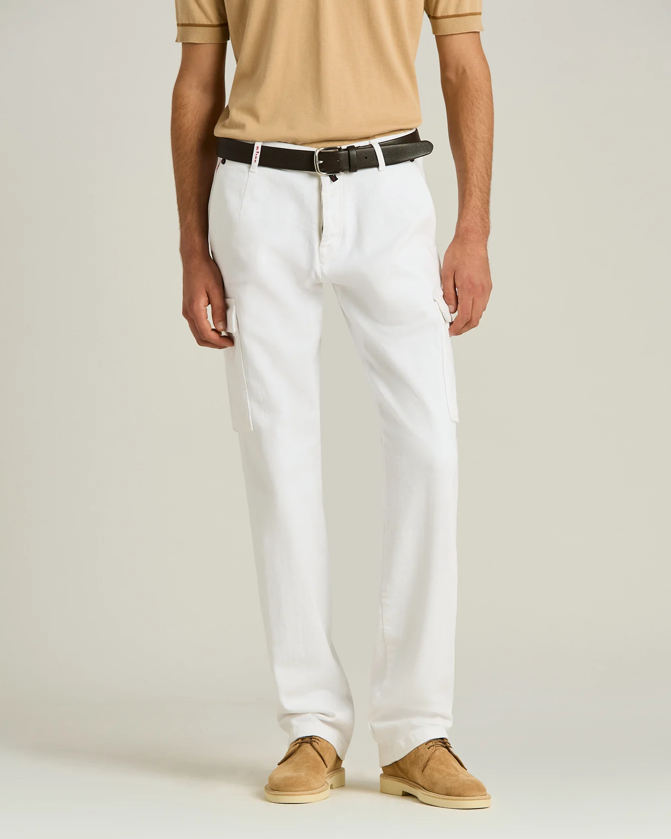 STRETCH COTTON WHITE TROUSERS - Image 2