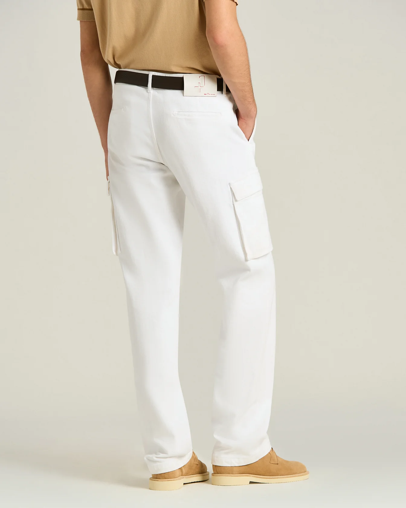 STRETCH COTTON WHITE TROUSERS - Image 3