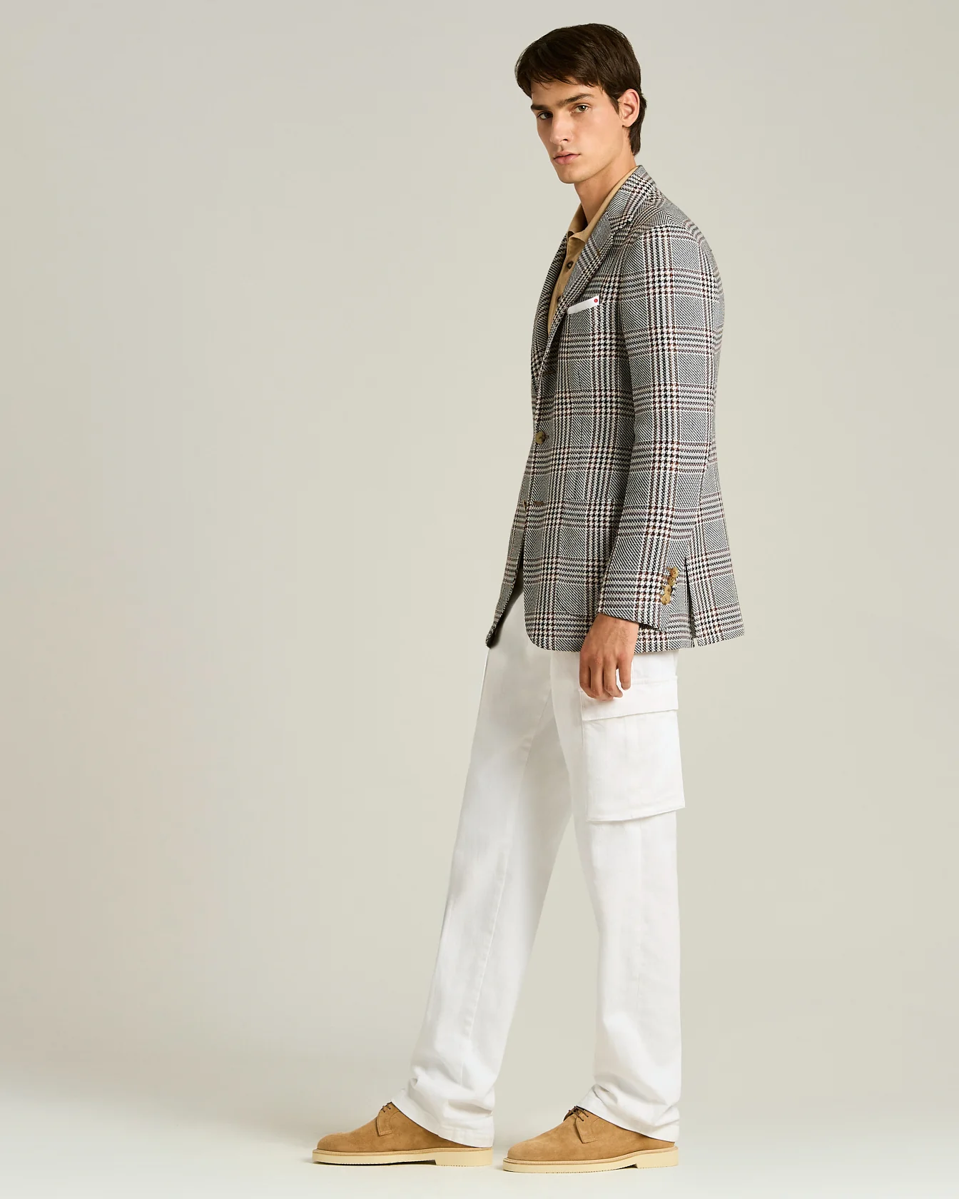 STRETCH COTTON WHITE TROUSERS - Image 5