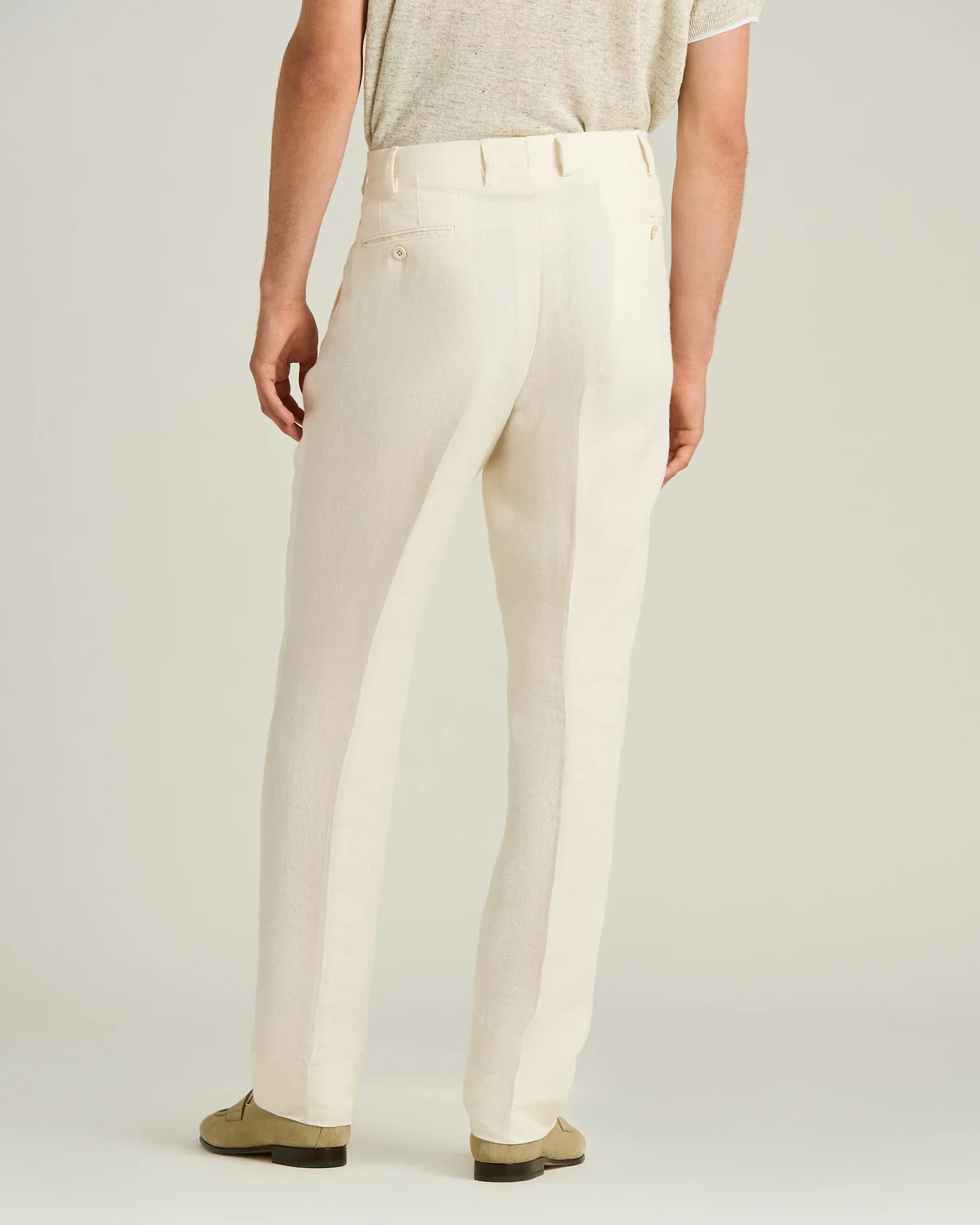 PURE LINEN WHITE TROUSERS - Image 3
