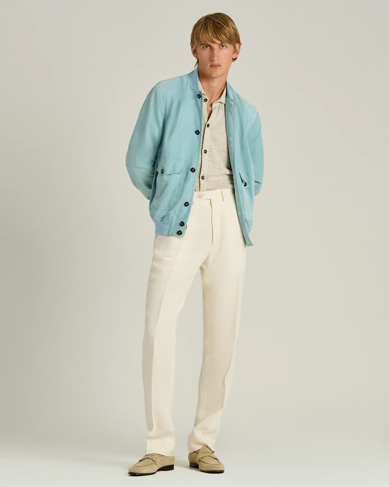 PURE LINEN WHITE TROUSERS - Image 5