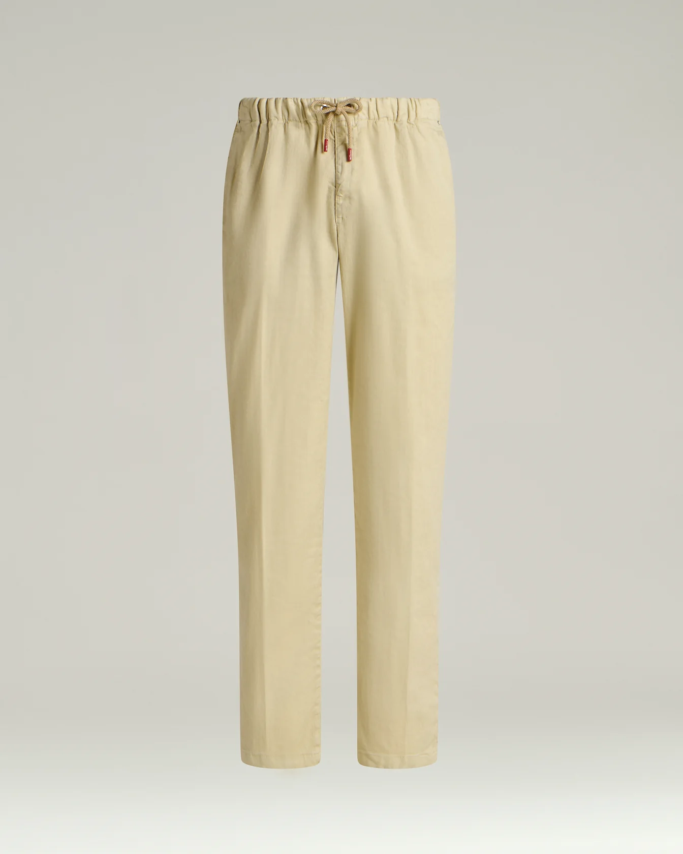 LINEN AND COTTON BLEND BEIGE PANTS