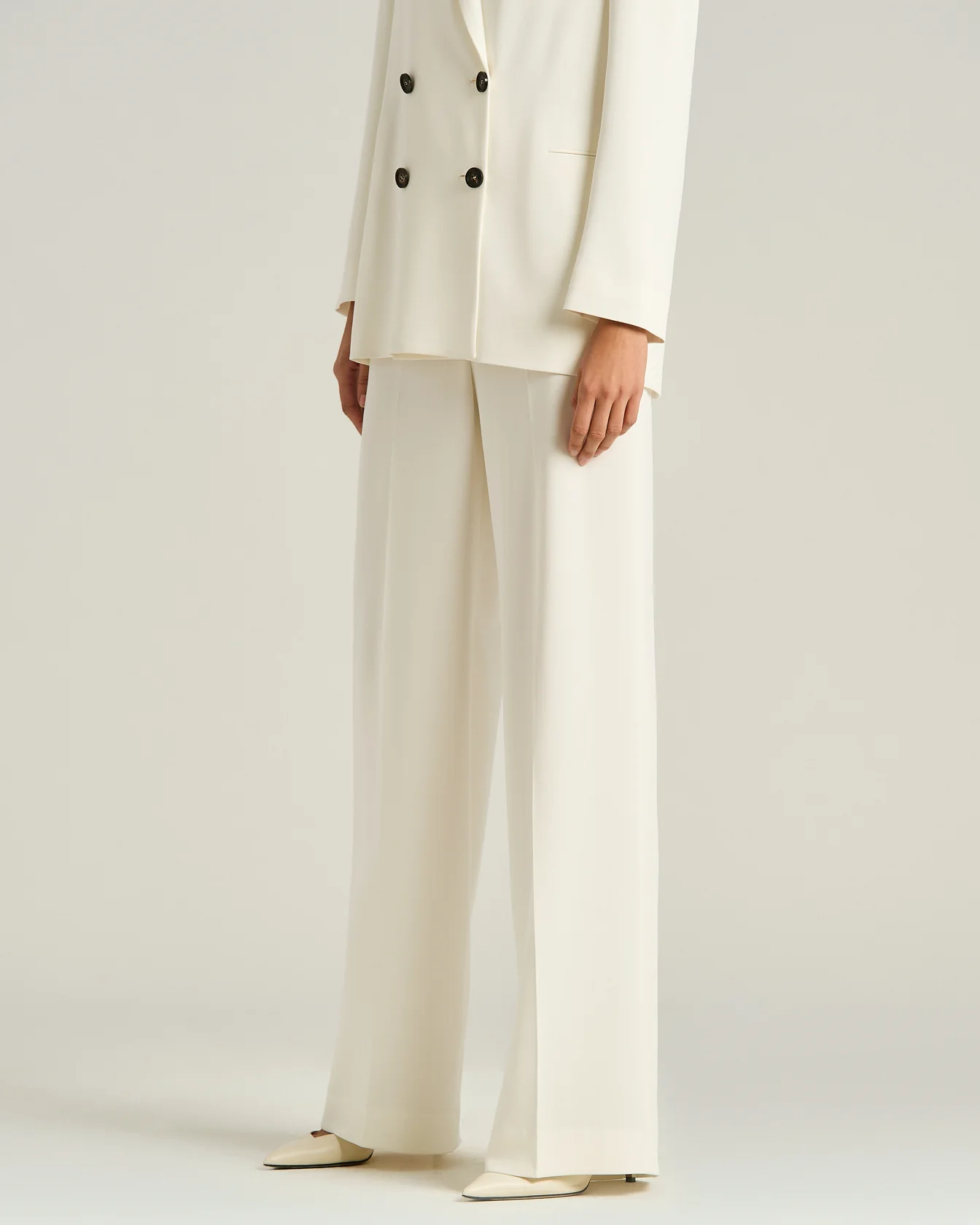WIDE-LEG SILK TROUSERS - Image 2