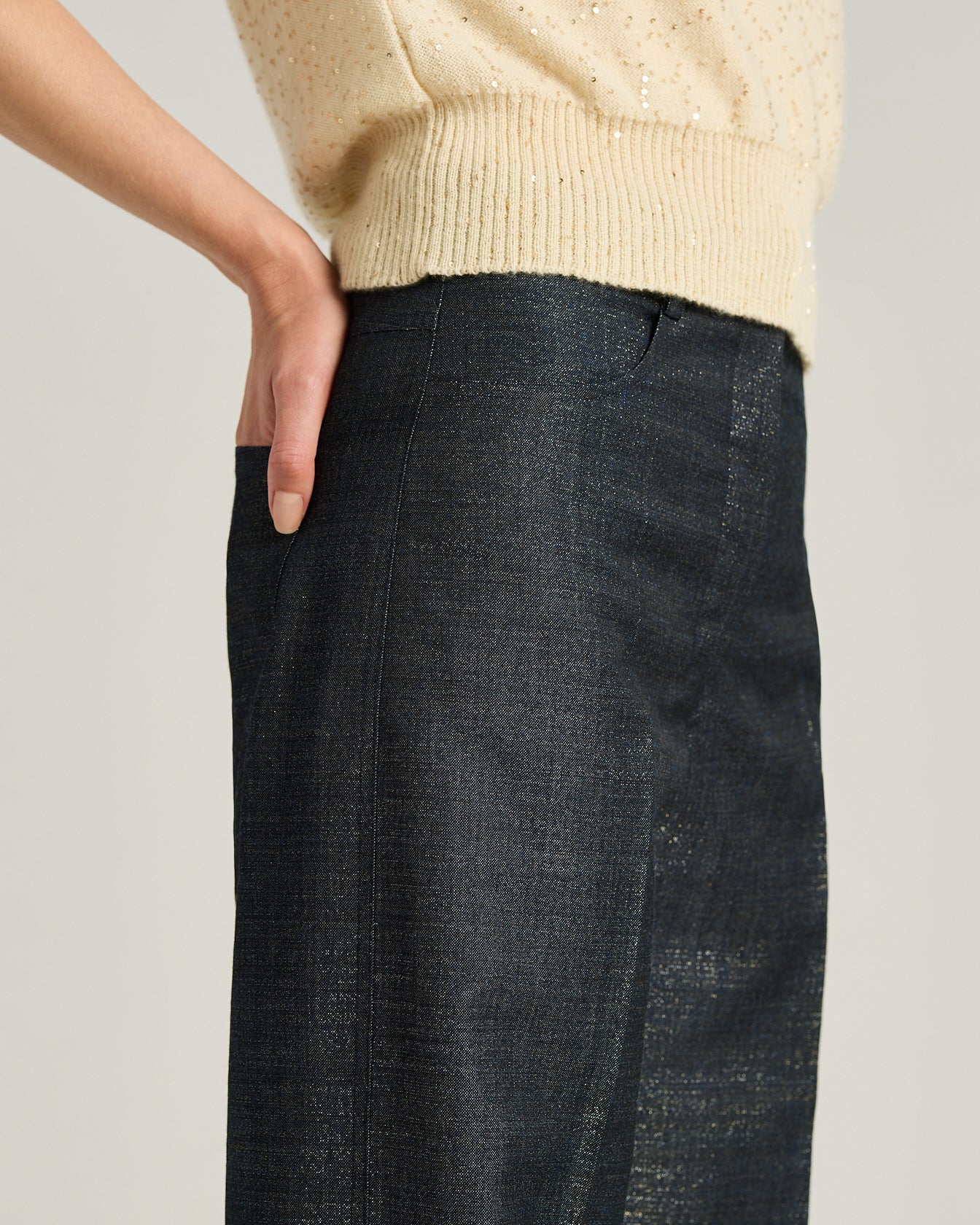 TAILORED WOOL BLUE TROUSERS - Image 4