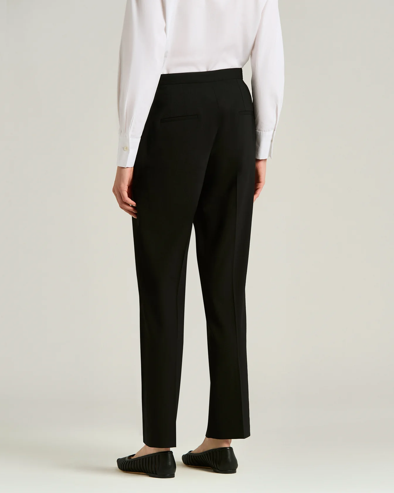 TAILORED WOOL TROUSERS BLACK - Image 3