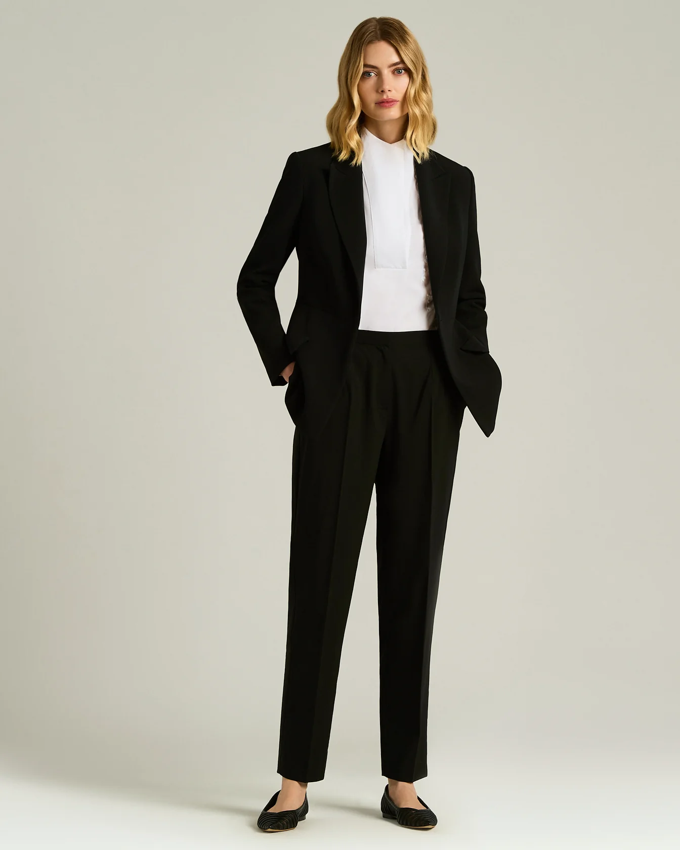 TAILORED WOOL TROUSERS BLACK - Image 5
