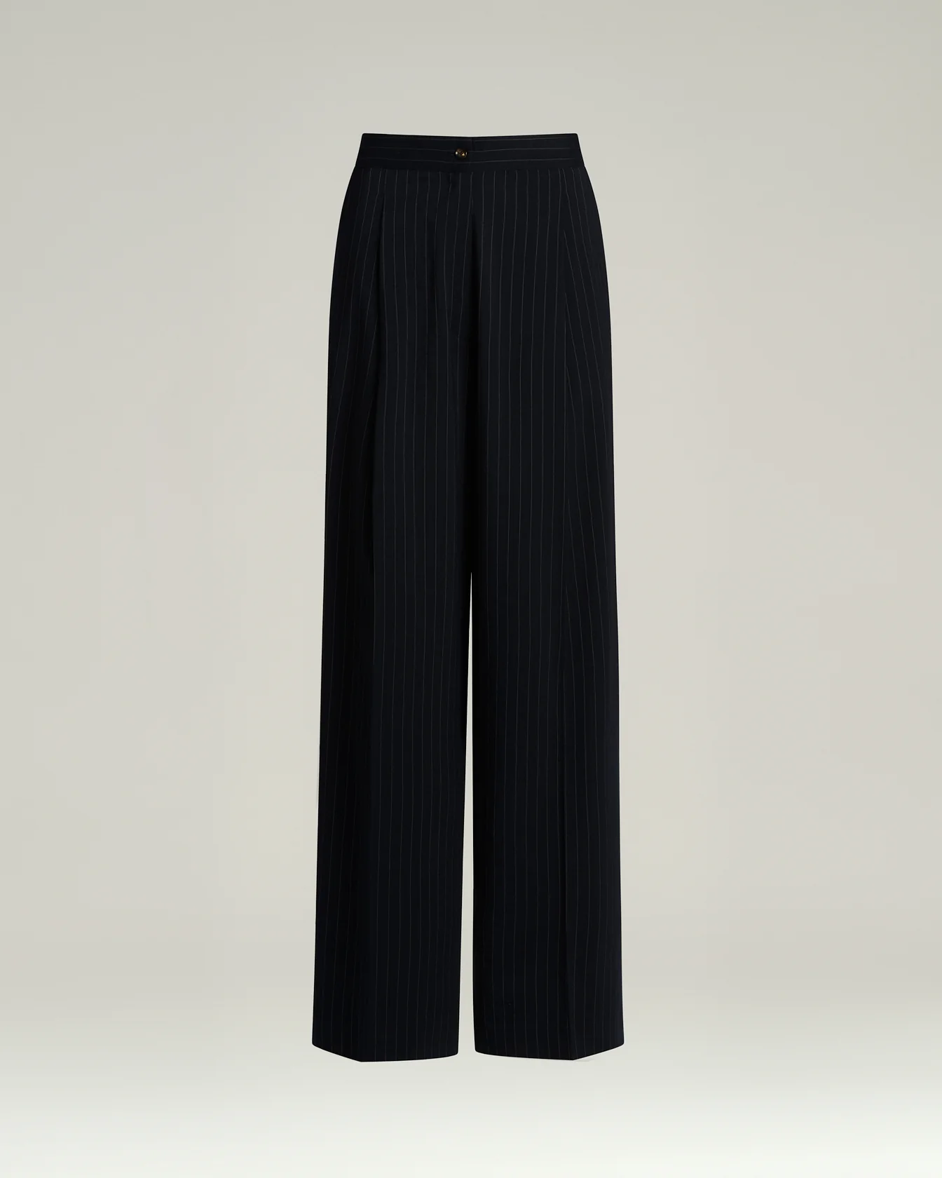 TAILORED LIGHTWEIGHT WOOL BLACK TROUSERS