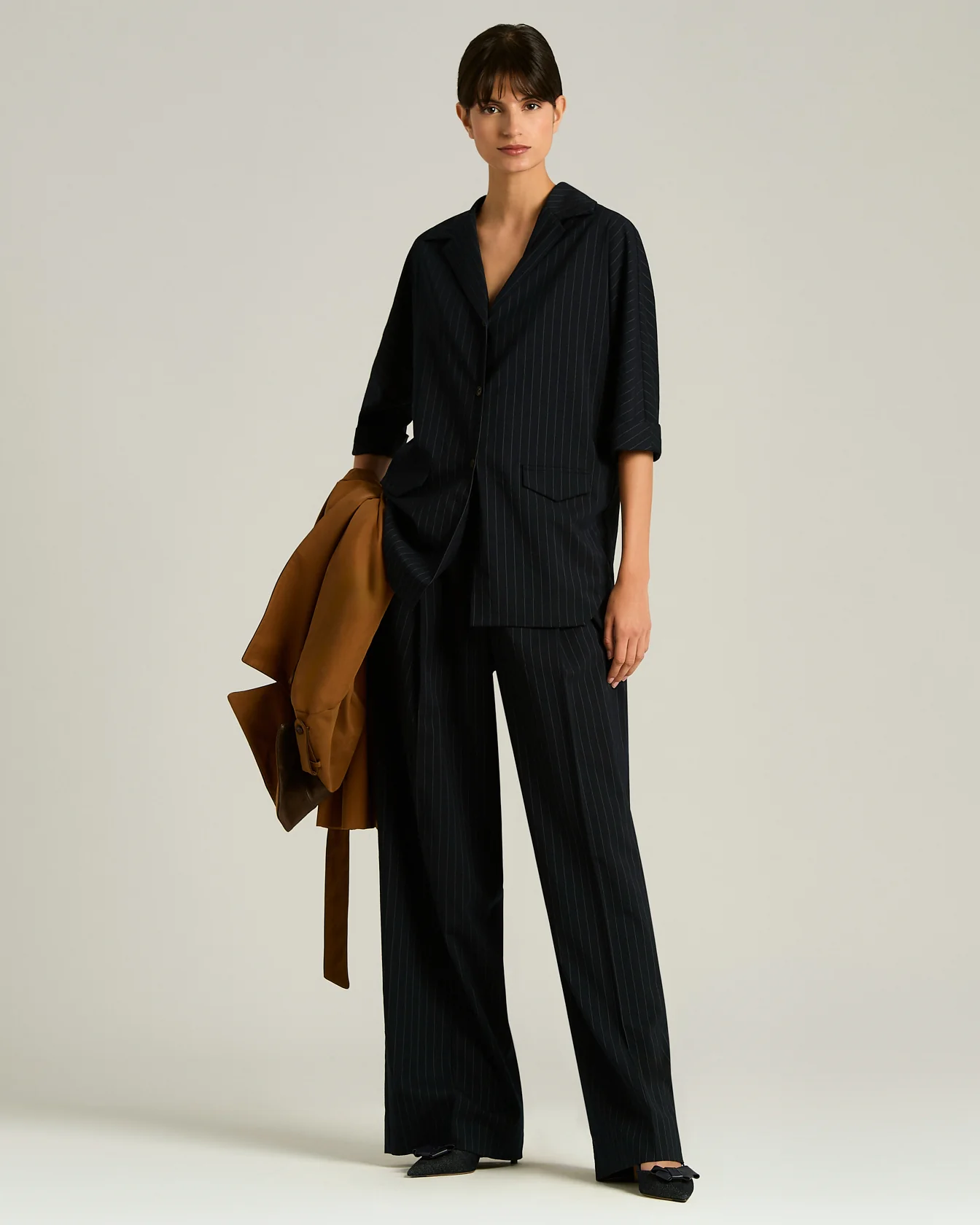 TAILORED LIGHTWEIGHT WOOL BLACK TROUSERS - Image 5