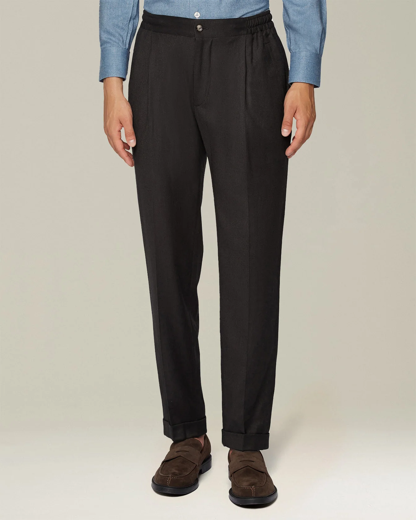 COTTON AND CASHMERE COMFORT TROUSERS - Image 2
