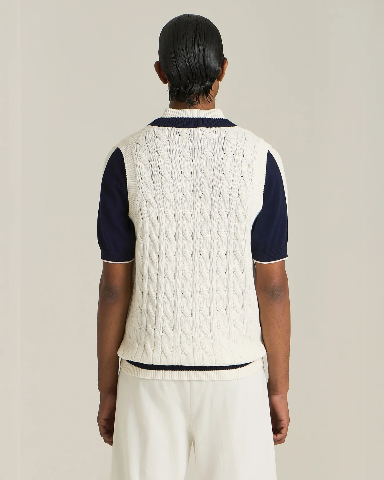 KNT COTTON KNIT SWEATER VEST - TENNIS CAPSULE COLLECTION - Image 3