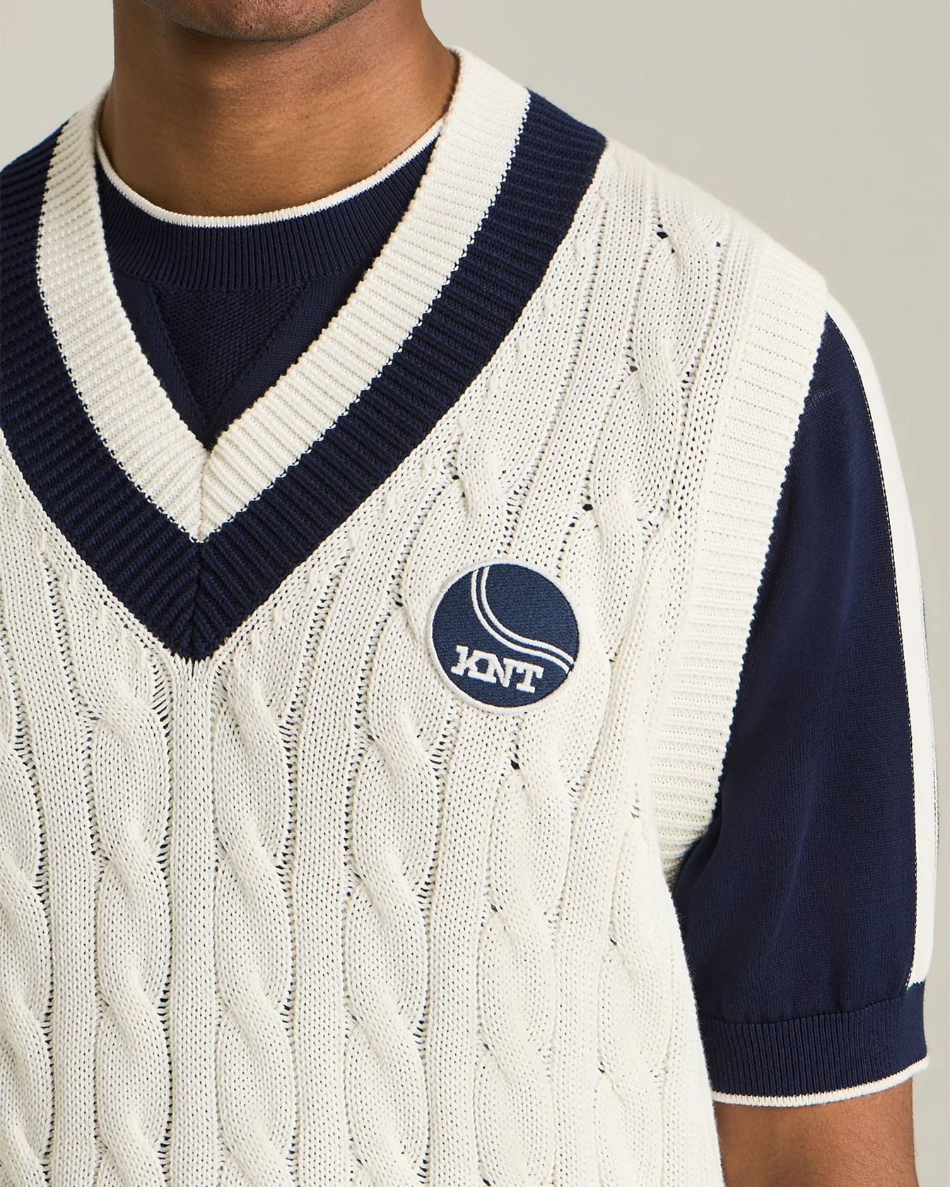 KNT COTTON KNIT SWEATER VEST - TENNIS CAPSULE COLLECTION - Image 4