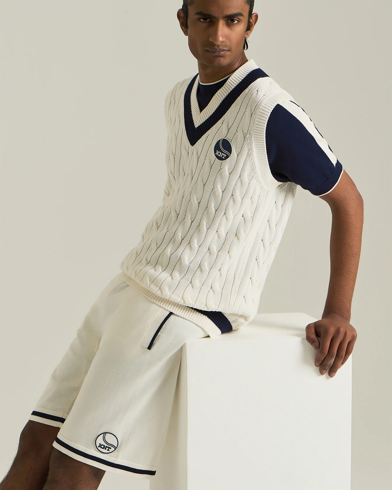 KNT COTTON KNIT SWEATER VEST - TENNIS CAPSULE COLLECTION - Image 5